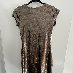 Badgley Mischka Designer Mini Sequin Cocktail Dress